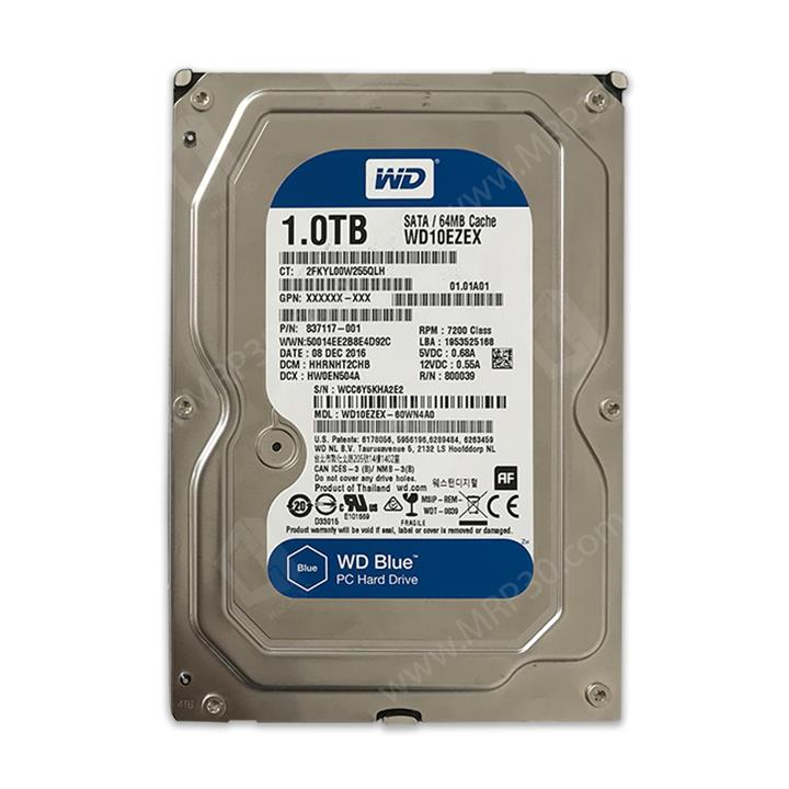 هارد اینترنال 1 ترا وسترن Western Digital 1TB Blue WD10EZEX استوک